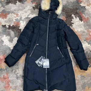 Pajar Black Crystal Womens Puffer Long Parka Winter Coat Cold Weather Size L